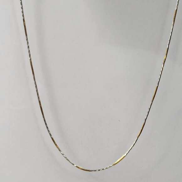 Silver Diamond Cut Snake Chain Necklace 